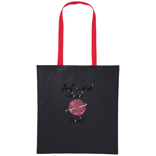 Just a girl who loves crochet long handled shopper Thumbnail